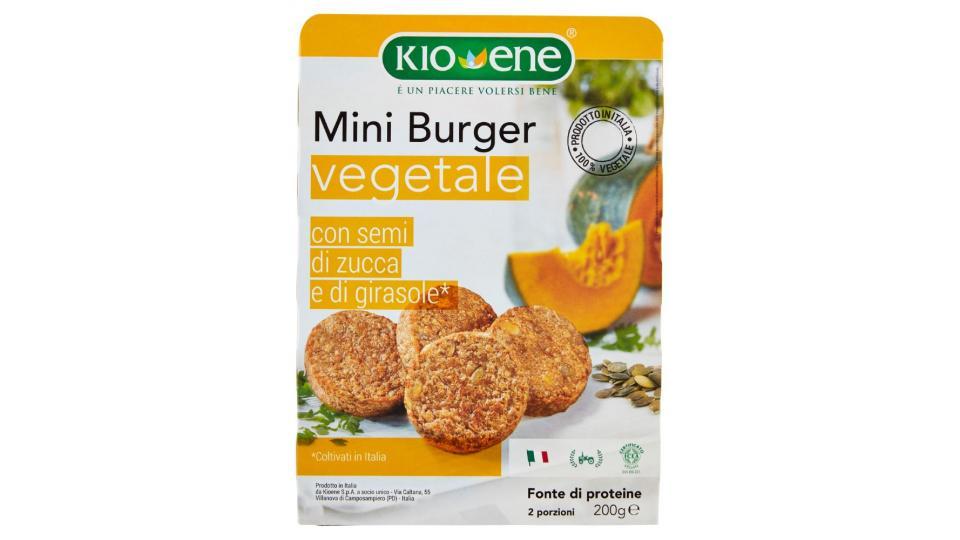 Kio-Ene mini burger vegetale con semi di zucca e di girasole