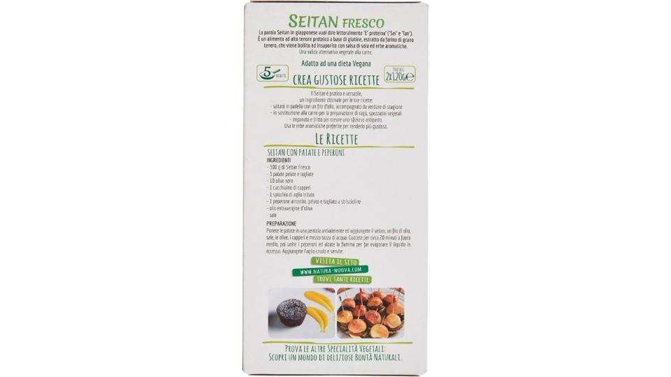 Natura Nuova Bio Seitan fresco vegetale, ricco di proteine  2 porzioni, da agricoltura biologica