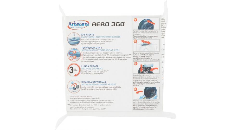 Ariasana Aero 360° Ricarica universale in tab per assorbiumidita'