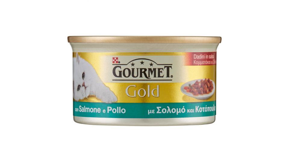 Gourmet gold con salmone e pollo a dadini