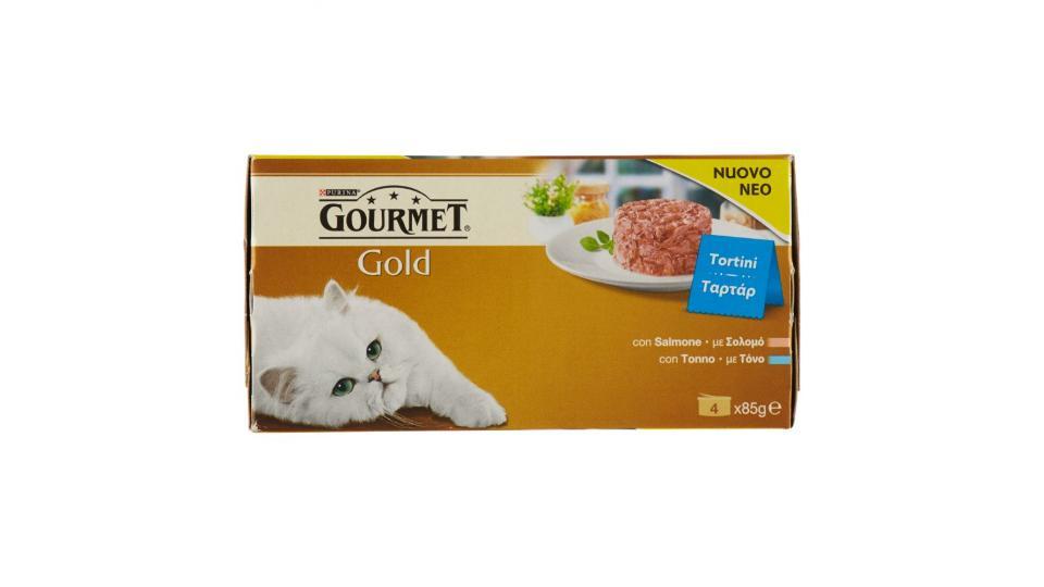 Purina, gatto Gourmet Gold Tortini con salmone e tonno