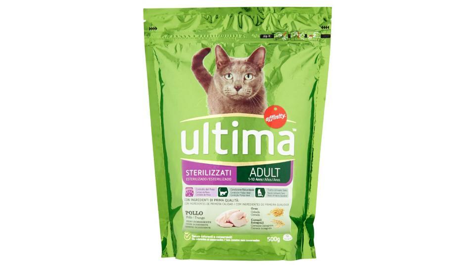 Ultima, gatto Adult sterilizzato alimento con pollo