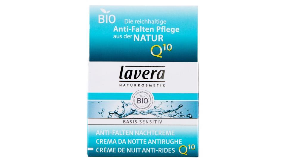 Lavera Bio Basis Sensitiv Crema da notte antirughe Q10