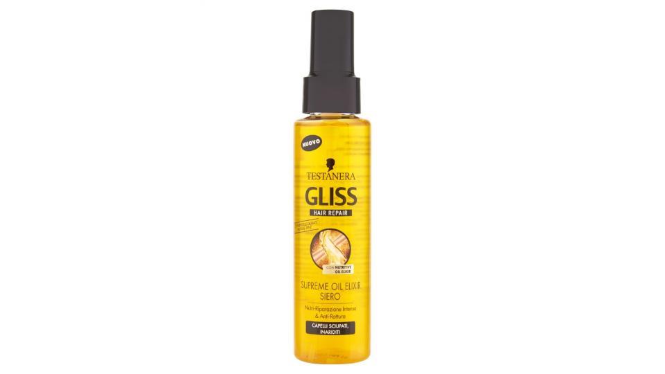 Testanera, Gliss Hair Repair Supreme Oil Elixir capelli sciupati siero