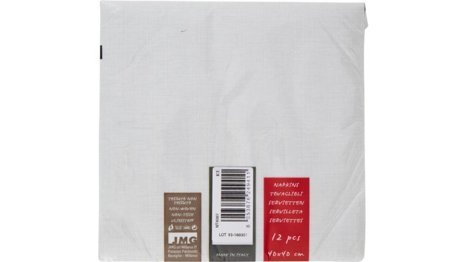 Smarttex Soft Touch Tovaglioli tessuto non tessuto, colore bianco, misura 40x40 cm