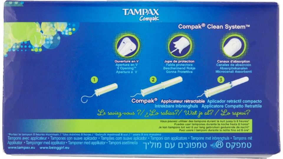 Tampax, Compak super assorbenti interni