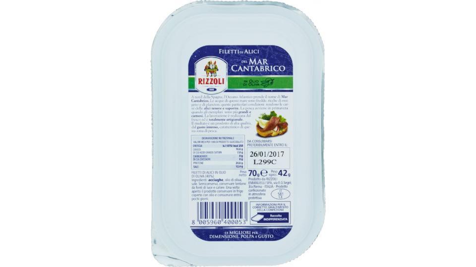 Rizzoli, filetti di alici del Mar Cantabrico in olio di oliva