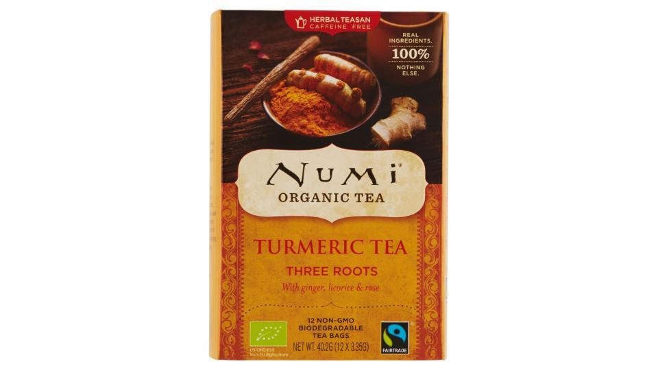 Numi, Turmeric Tea Three Roots 12 filtri