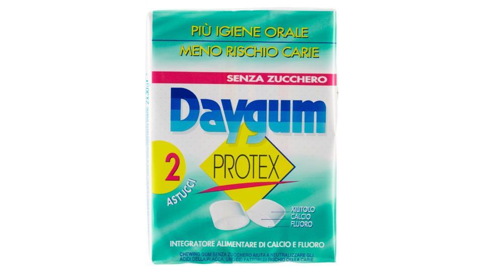 Daygum Protex chewing gum allo xilitolo con fluoro e calcio senza zucchero senza glutine