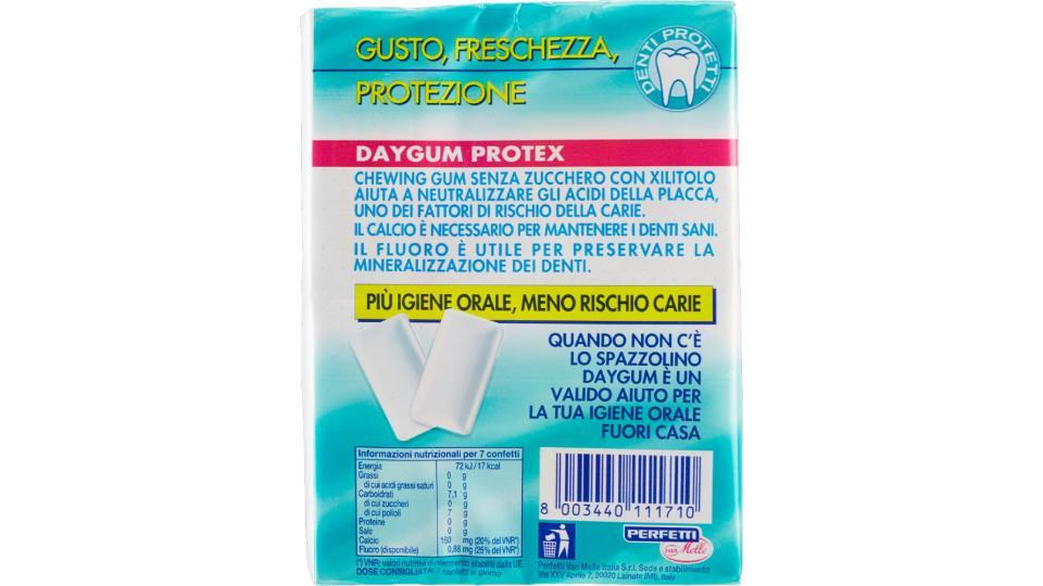 Daygum Protex chewing gum allo xilitolo con fluoro e calcio senza zucchero senza glutine