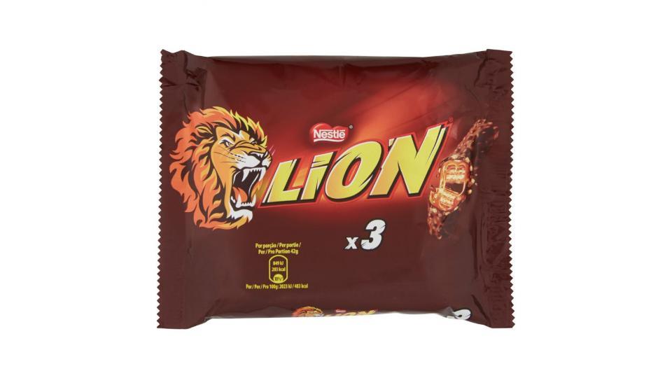 Lion, snack con wafer toffee e cereali ricoperti di cioccolato al latte