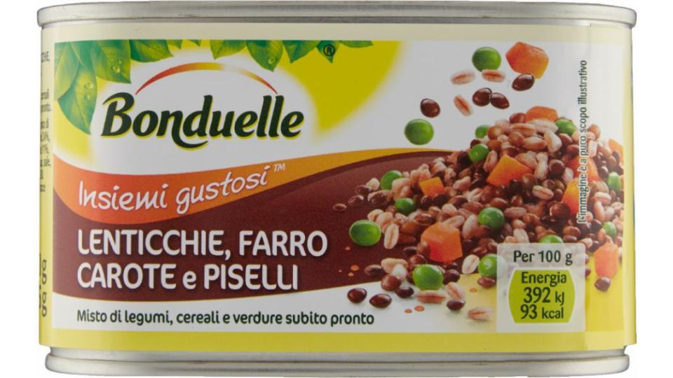 Bonduelle, Insiemi Gustosi lenticchie, farro, carote e piselli