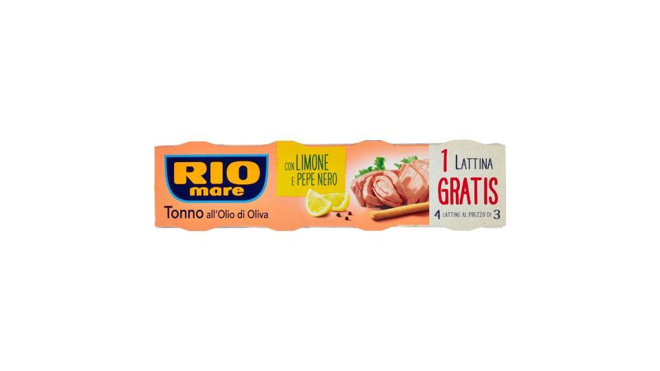 Rio Mare, tonno all'olio di oliva con limone e pepe nero conf. 3x80 g +