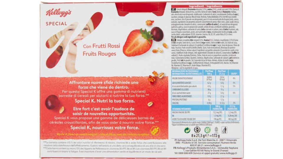 Kellogg's, Special K cereali frutti rossi barrette conf.