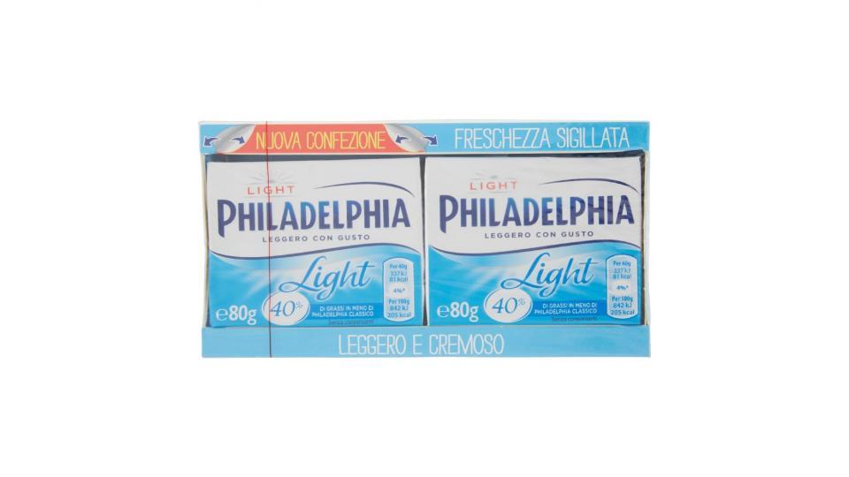 Philadelphia formaggio spalmabile Light, 40% di grassi in meno