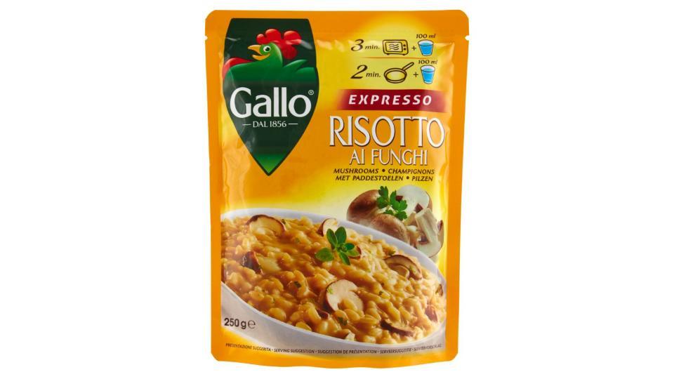 Gallo, Expresso risotto ai funghi