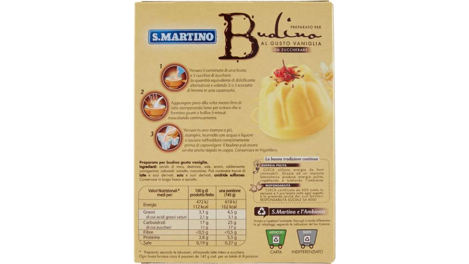 S.Martino, preparato per budino al gusto vaniglia da zuccherare