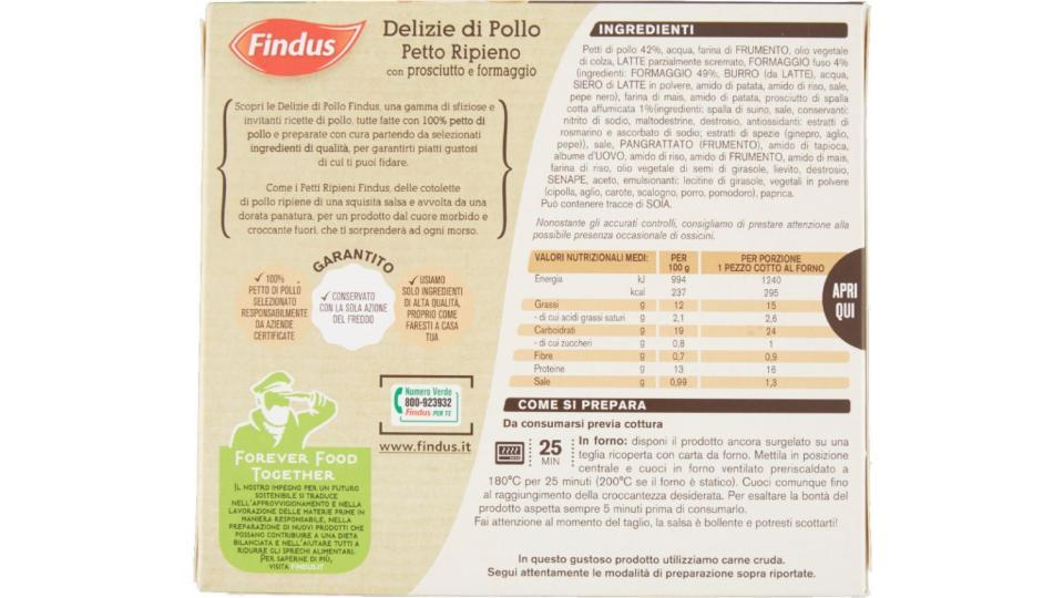 Findus, Delizie di pollo petto ripieno con prosciutto e formaggio surgelati