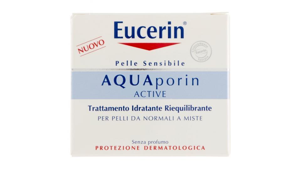 Eucerin AQUAporin Active Trattamento Idratante Riequilibrante, per pelli da normali a miste