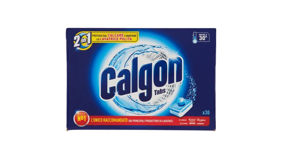 Calgon anticalcare per lavatrice 2 in 1 protegge e pulisce - 30 tabs