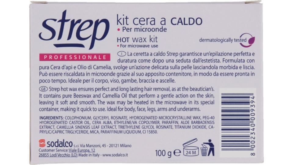 Strep, Professionale Kit cera a caldo