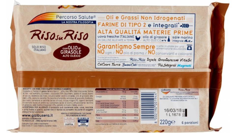 Galbusera, RisoSuRiso biscotto con riso, cioccolato e scorza d'arancia