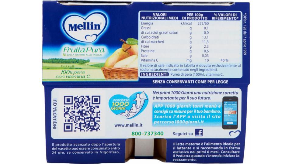 Mellin, Frutta Pura 100% pera con vitamina C
