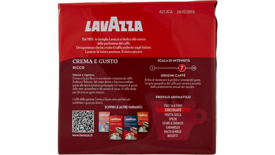 Lavazza - Caffè Crema e Gusto Ricco, Confezione da 2x250g