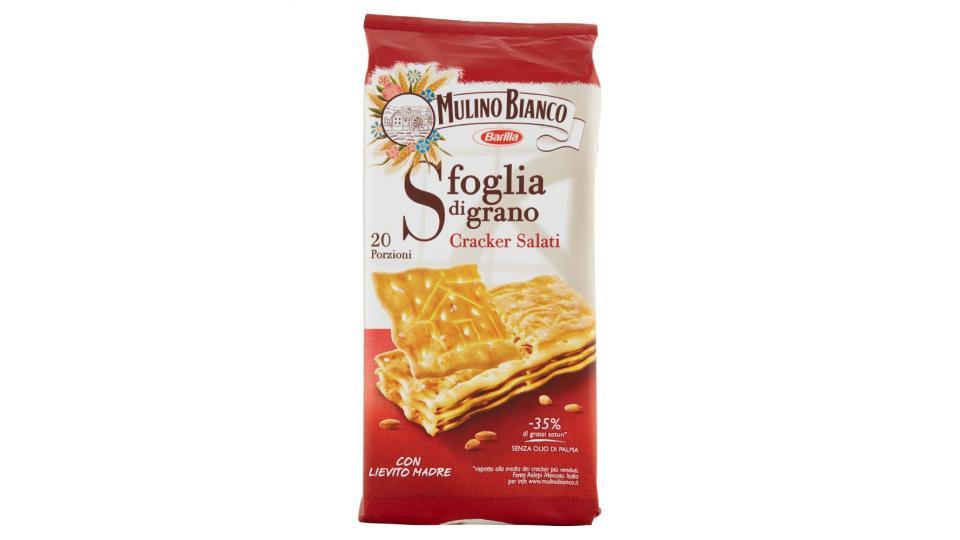 Mulino Bianco - Sfoglia di grano, Cracker Salati - 500 g. (20 Pacchetti)