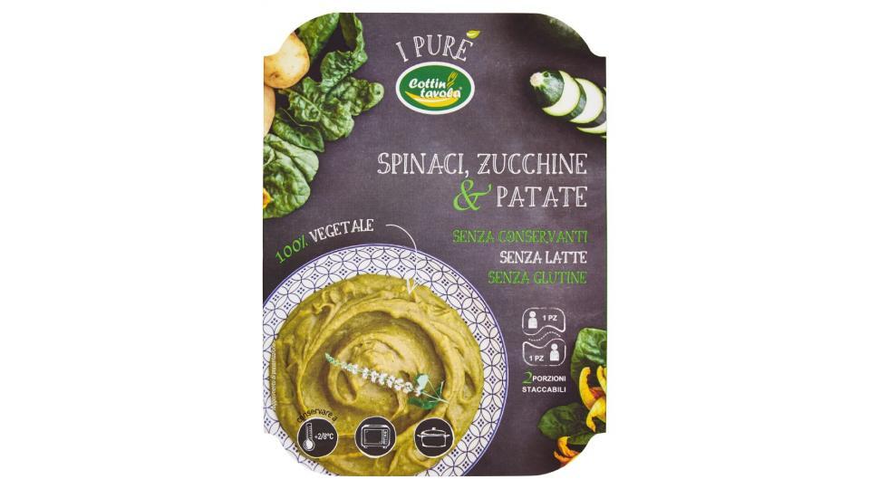 Cottin tavola pure di spinaci, zucchine e patate