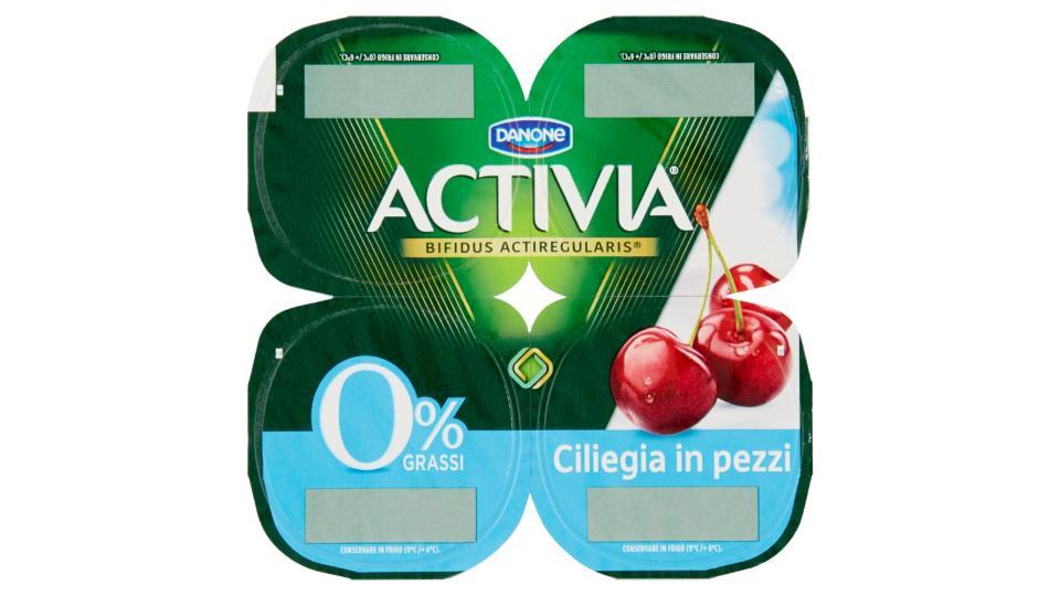 Danone, Activia 0% Grassi latte fermentato con ciliegia in pezzi