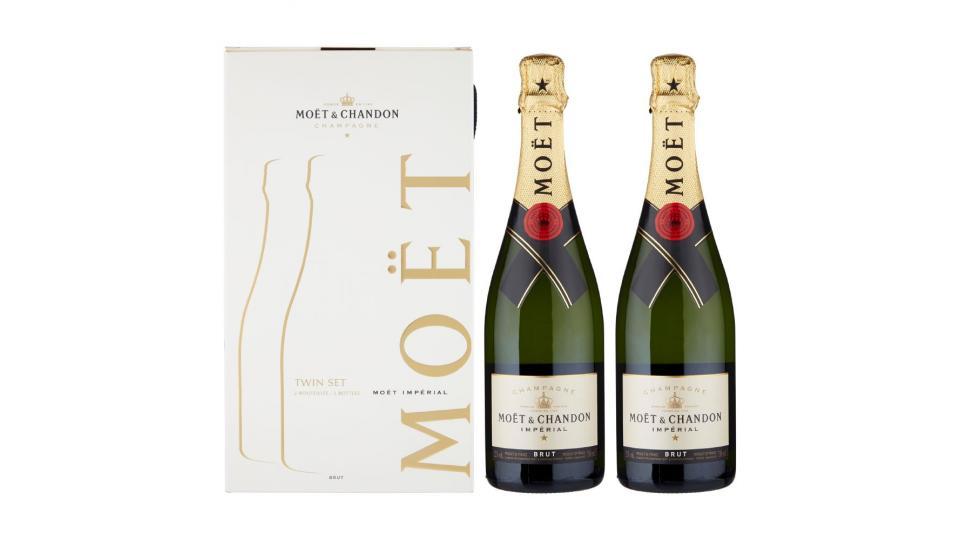 Moet & Chandon Champagne Impérial Twin Set confezione 2 bottiglie da 75 cl