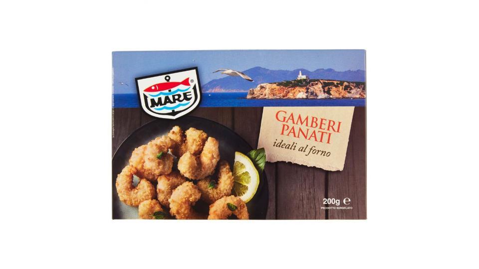 Mare, gamberi panati surgelati