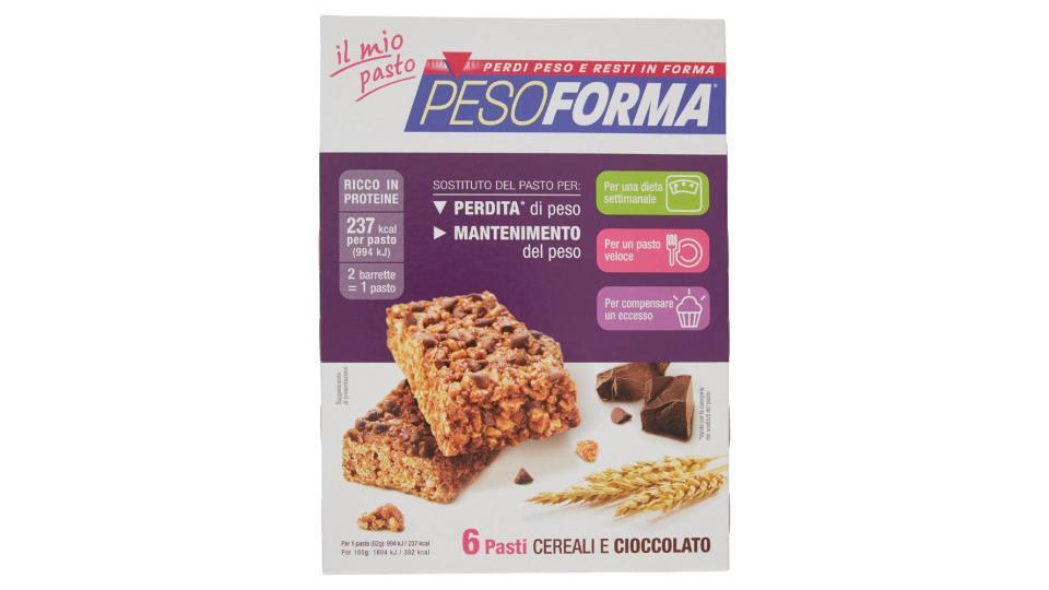 Pesoforma, Il mio pasto barrette cereali e cioccolato