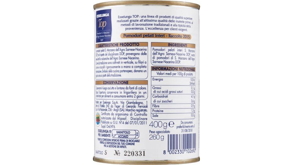 Esselunga Top, Pomodoro pelato S. Marzano dell'Agro Sarnese-Nocerino DOP