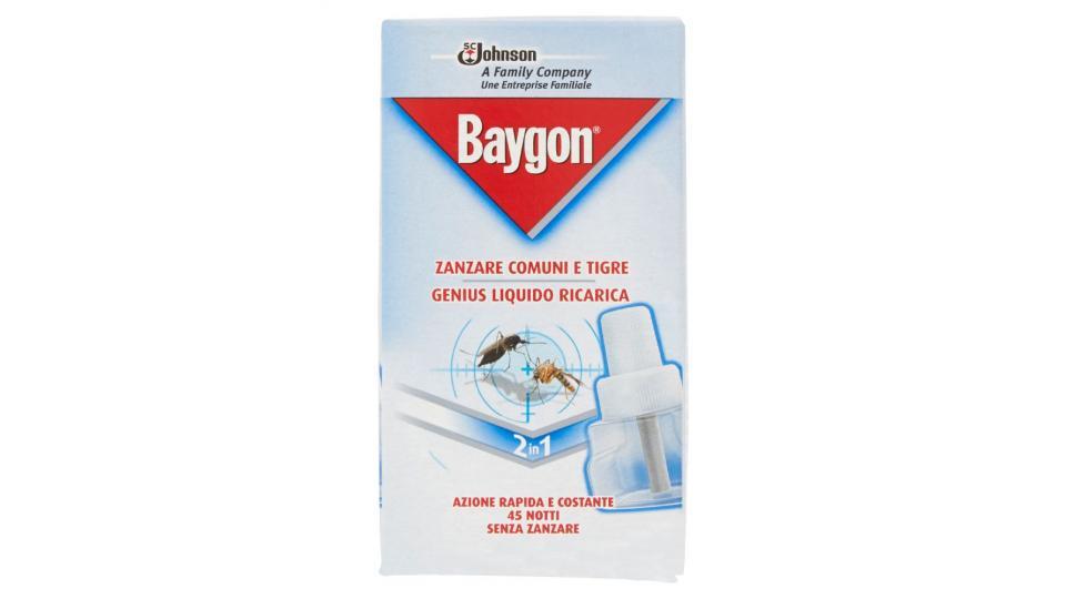 Baygon, Genius liquido ricarica zanzare comuni e tigre