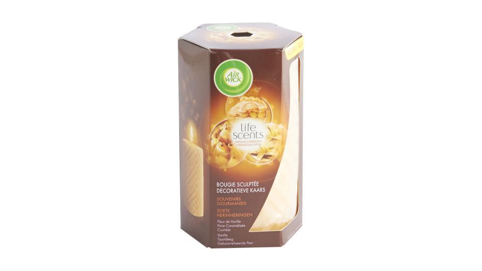 Air Wick Life Scents Candela intagliata al profumo di vaniglia
