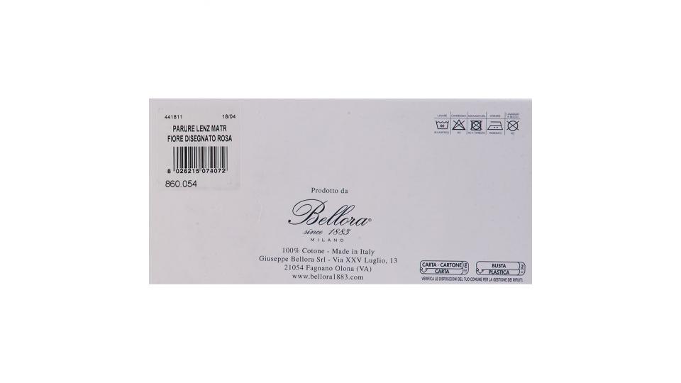 Armonie di Bellora Parure Lenzuolo Crayon matrimoniale in percalle di puro cotone stampato, composta da: lenzuolo misura 250x285 cm e coppia di federe misura