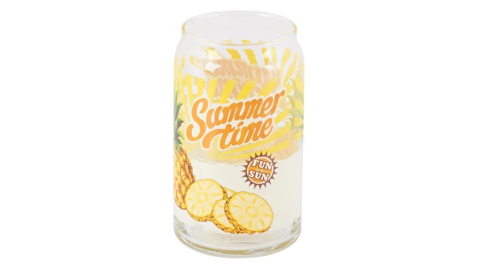 Bicchiere in vetro, decorazione Summer Time Fun in the Sun