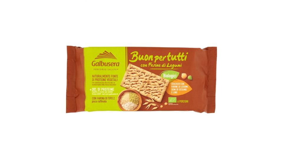 Buonpertutti Cracker con Farine di Legumi, Semi di Sesamo e Lino