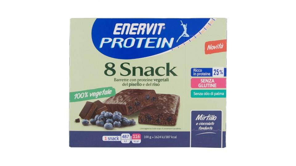 100% Vegetale 8 Snack Mirtillo e Cioccolato Fondente