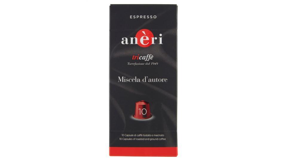 Aneri tricaffè Espresso Miscela d'autore Capsule di caffè tostato e macinato