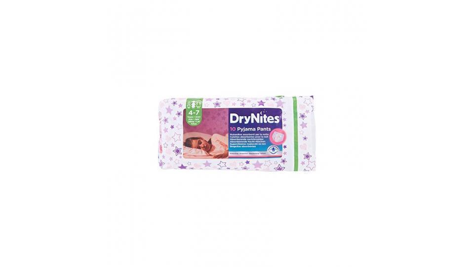 DryNites 10 Pyjama pants 4-7 anni femmina