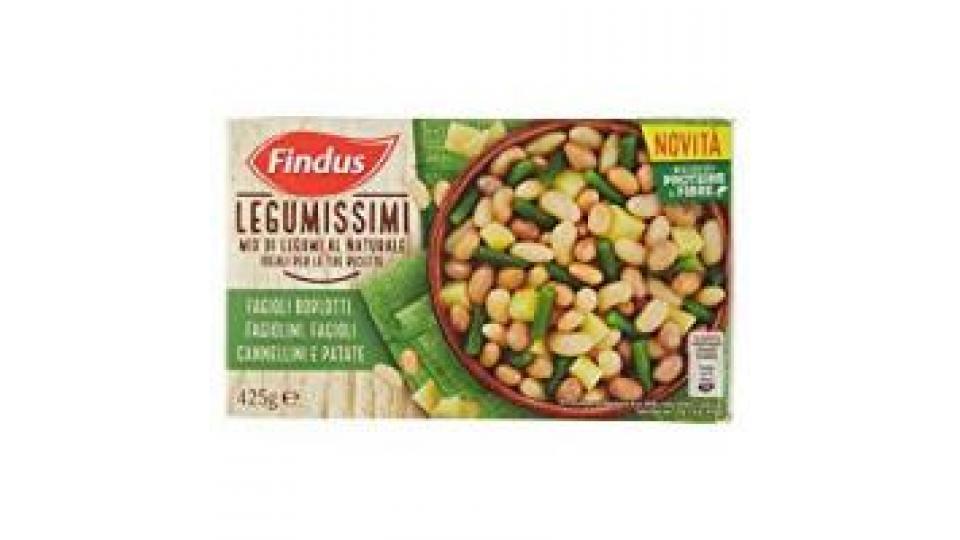 Findus Legumissimi-Mix Legumi al Naturale-Fagioli Borlotti,Fagiolini,Fagioli Cannellini,Patate