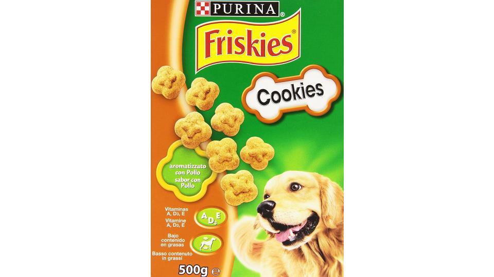 Friskies - Cookies, Alimento complementare per Cani Adulti Aromatizzati con Pollo