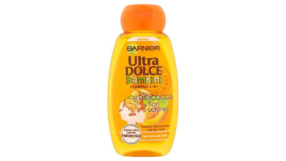Garnier Ultra Dolce Bambini all' Albicocca e Fiori di Cotone Shampoo 2in1 per Bambini