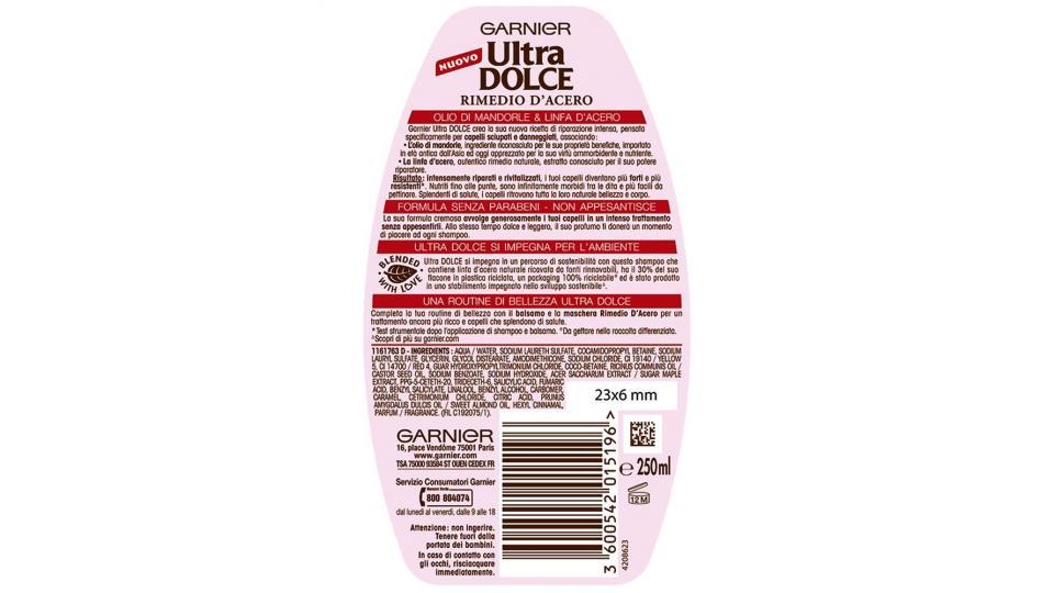 Garnier Ultra Dolce Rimedio d'Acero Shampoo, Riparatore Intenso