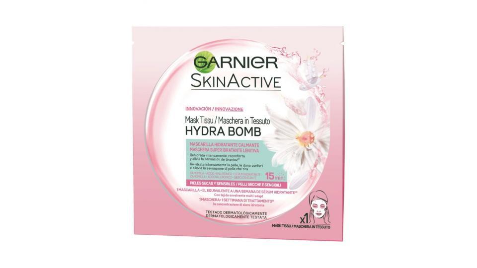 Garnier SkinActive Hydra Bomb Maschera Viso in Tessuto Super Idratante Lenitiva per Pelli Secche e Sensibili