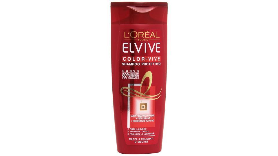 Elvive - Shampoo Protettivo, Color-Vive,  elisir fissatore di colore, filtri UVA/UVB, Concentrato nutritivo, per capelli colorati o meches - 