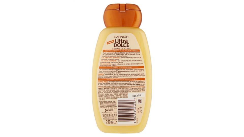 Garnier Ultra Dolce Tesori di Miele Shampoo Ricostituente per Capelli Fragili Che Si Spezzano